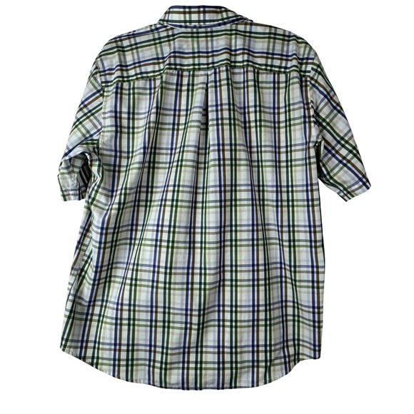 Dockers Men's L Plaid Short Sleeve Button Up Shirt Work Office Casual Business - Picture 2 of 9